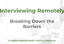 Interviewing remotely Interviewing Remotely - a MHM training article graphic