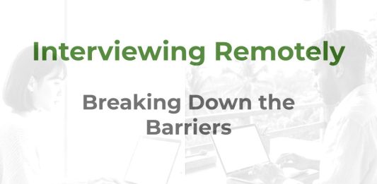 Interviewing Remotely - a MHM training article graphic