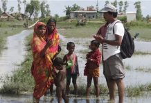 The importance of diverse perspectives Climate change journalist Rafiqul Islam Montu interviewing flooding survivors