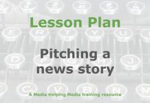 Lesson: Pitching a news story to an editor Graphic for a Media Helping Media Lesson Plan