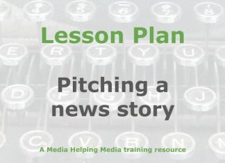 Lesson: Pitching a news story to an editor Graphic for a Media Helping Media Lesson Plan