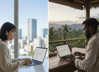 How to carry out an interview remotely Graphic for email interviewing created with Gemini AI