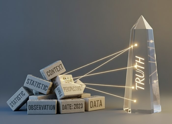 Graphic to show facts, context, and truth - generated with Google Gemini AI