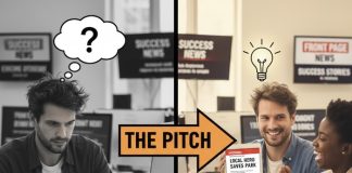 Pitching a news story to an editor Graphic for pitching a news story created with Gemini AI