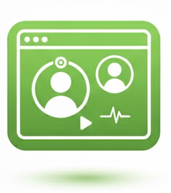 video interview graphic produced using Gemini AI