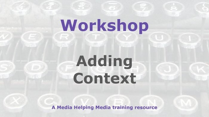 Graphic for a Media Helping Media workshop outline