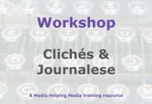 Workshop: Avoiding jargon Graphic for a Media Helping Media workshop outline