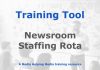Tool: The MHM newsroom staffing rota Graphic for a Media Helping Media Training Tool