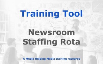 Tool: The MHM newsroom staffing rota Graphic for a Media Helping Media Training Tool
