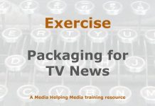 Exercise: Planning a breaking news TV package Image to illustrate a MHM training exercise created with Gemini AI