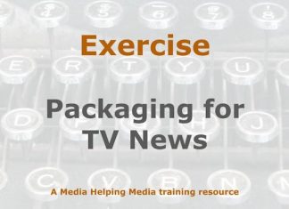 Exercise: Planning a breaking news TV package Image to illustrate a MHM training exercise created with Gemini AI