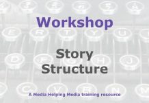 Workshop: Story structure in news Graphic for a Media Helping Media workshop outline