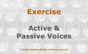 Exercise: Active and passive voices Image to illustrate a MHM training exercise created with Gemini AI
