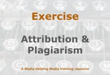 Exercise: Referencing, attribution, and plagiarism Image to illustrate a MHM training exercise created with Gemini AI