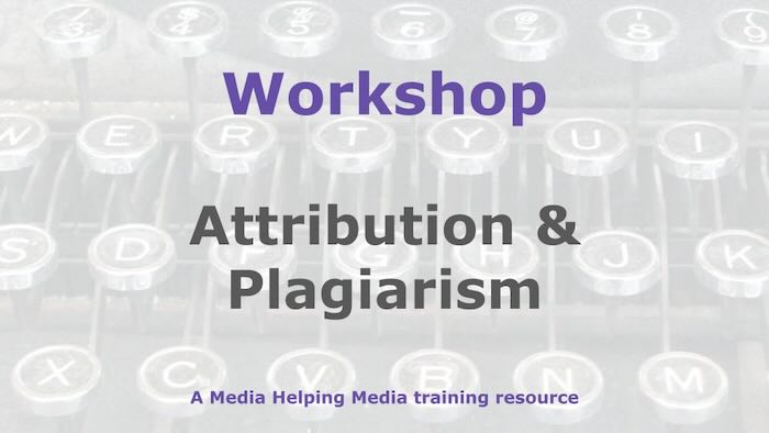 Graphic for a Media Helping Media workshop outline