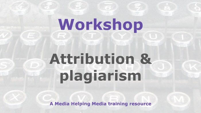 Graphic for a Media Helping Media workshop outline