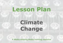 Lesson: Covering climate change Graphic for a Media Helping Media Lesson Plan