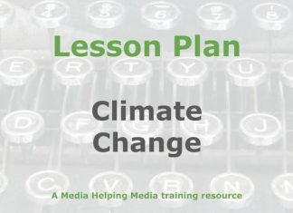 Lesson: Covering climate change Graphic for a Media Helping Media Lesson Plan