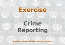 Protected: Exercise: Crime reporting for beginners Graphic for a Media Helping Media exercise