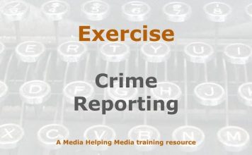 Exercise: Crime reporting for beginners Image to illustrate a MHM training exercise created with Gemini AI