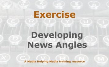 Exercise: Developing important news angles Image to illustrate a MHM training exercise created with Gemini AI