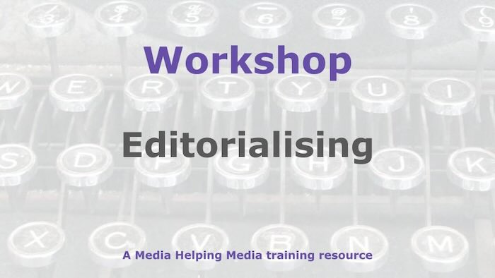 Graphic for a Media Helping Media workshop outline