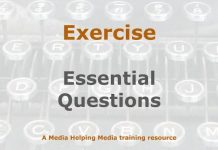 Exercise: Questions every journalist should ask Image to illustrate a MHM training exercise created with Gemini AI