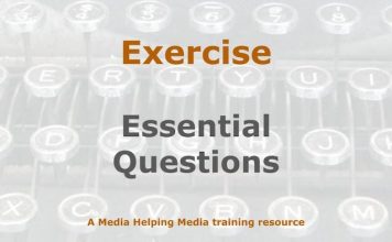 Exercise: Questions every journalist should ask Image to illustrate a MHM training exercise created with Gemini AI
