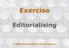 Exercise: Editorialising is not for news Image to illustrate a MHM training exercise created with Gemini AI