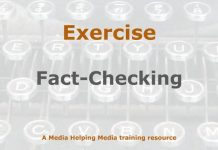 Exercise: Fact-checking and adding context Image to illustrate a MHM training exercise created with Gemini AI