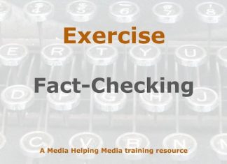 Exercise: Fact-checking and adding context Image to illustrate a MHM training exercise created with Gemini AI