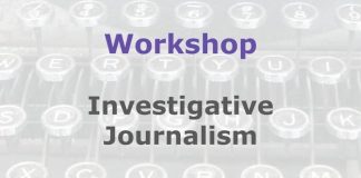 Workshop: Investigative journalism best practice Graphic for a Media Helping Media workshop outline