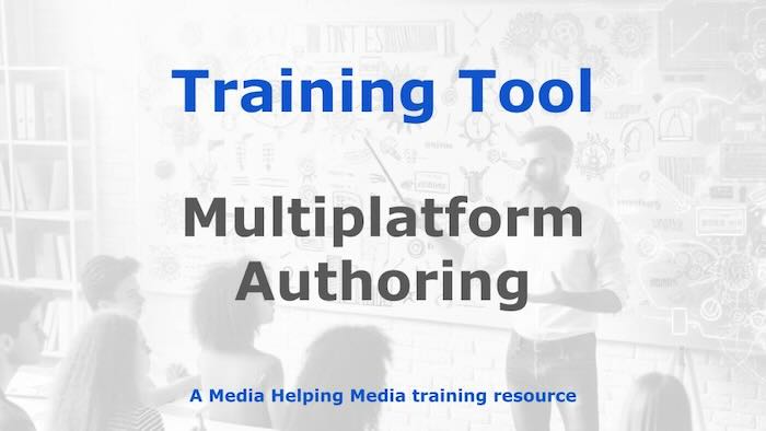 Graphic for a Media Helping Media Training Tool