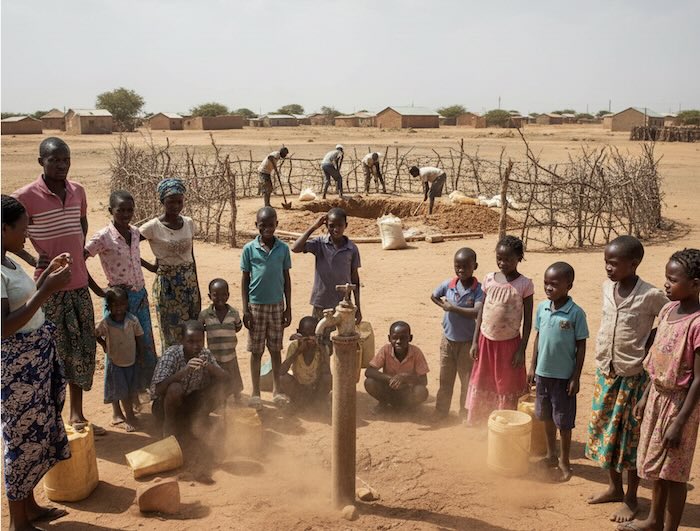 Image of a standpipe and well created by Gemini