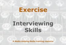 Exercise: Interviewing skills Image to illustrate a MHM training exercise