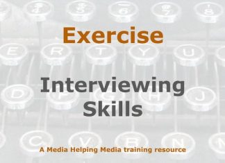Exercise: Interviewing skills Image to illustrate a MHM training exercise