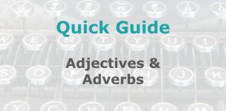Adjectives and adverbs in journalism Graphic for MHM Quick Guide Checklist