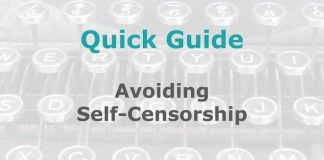 Self-censorship and how to avoid it Graphic for MHM Quick Guide Checklist