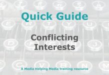 Managing conflicts of interest Graphic for MHM Quick Guide Checklist