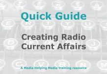 Creating radio current affairs Graphic for MHM Quick Guide Checklist