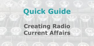 Creating radio current affairs Graphic for MHM Quick Guide Checklist