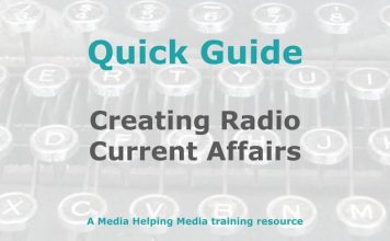 Creating radio current affairs Graphic for MHM Quick Guide Checklist