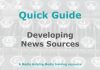Quick Guide: Developing and handling news sources Graphic for MHM Quick Guide Checklist