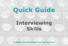 Interviewing skills Graphic for MHM Quick Guide Checklist