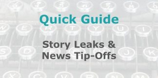 Story leaks and tip-offs Graphic for MHM Quick Guide Checklist