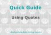 Quick Guide: Using quotes in journalism Graphic for MHM Quick Guide Checklist