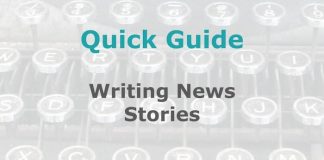 Writing a news story Graphic for MHM Quick Guide Checklist