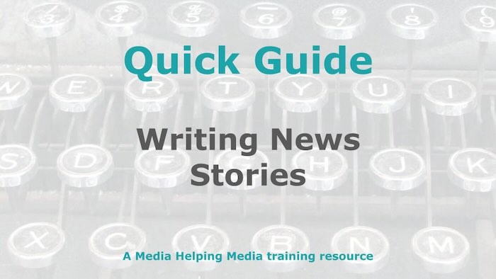 Graphic for writing a news story