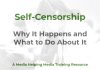 Self-censorship in journalism Self-Censorship - a MHM training article graphic