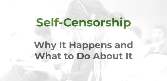 Self-Censorship - a MHM training article graphic